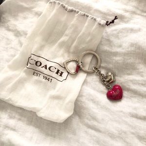 NWOT COACH Hearts Keychain
